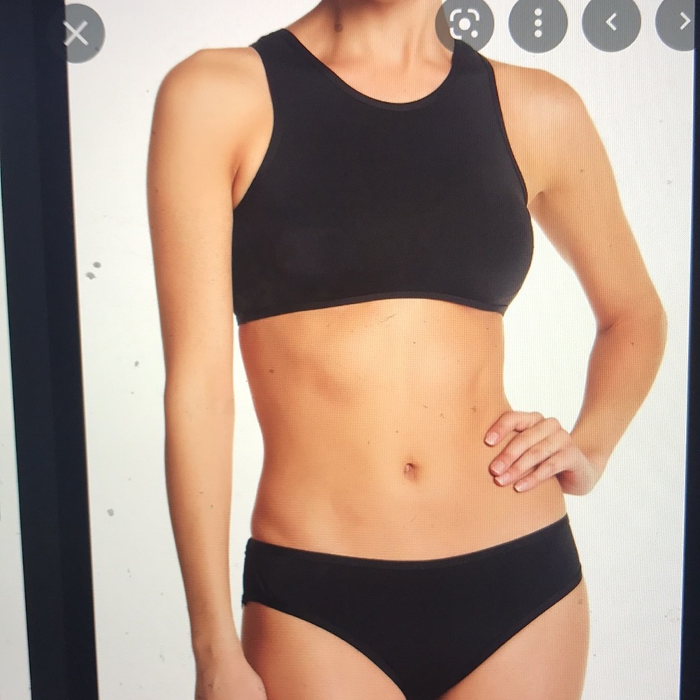 NWT Tart Collection Racer Back 2pc Bikini Set Black